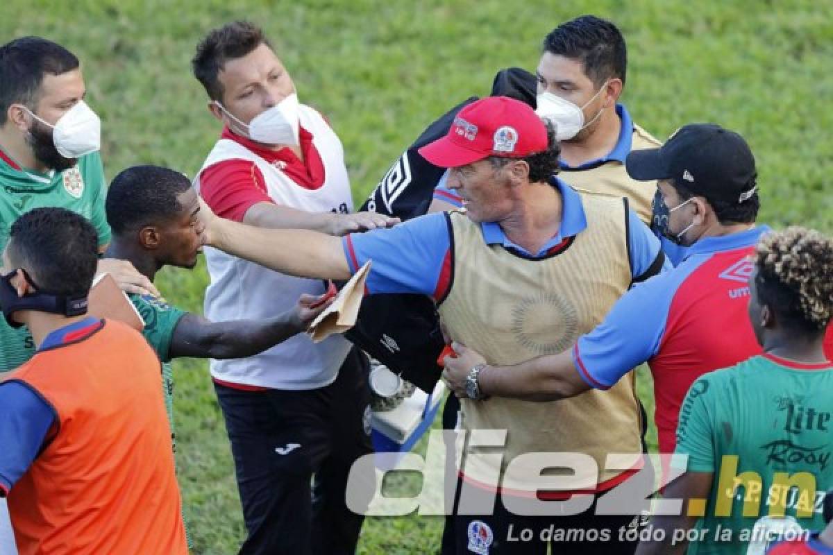 No se vio en TV: La pelea de Pedro Troglio al final del partido entre Olimpia y Marathón
