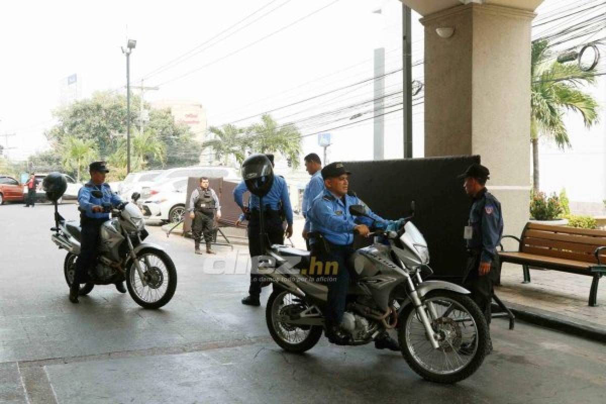 En fotos: La seguridad extrema para Motagua en San Pedro Sula