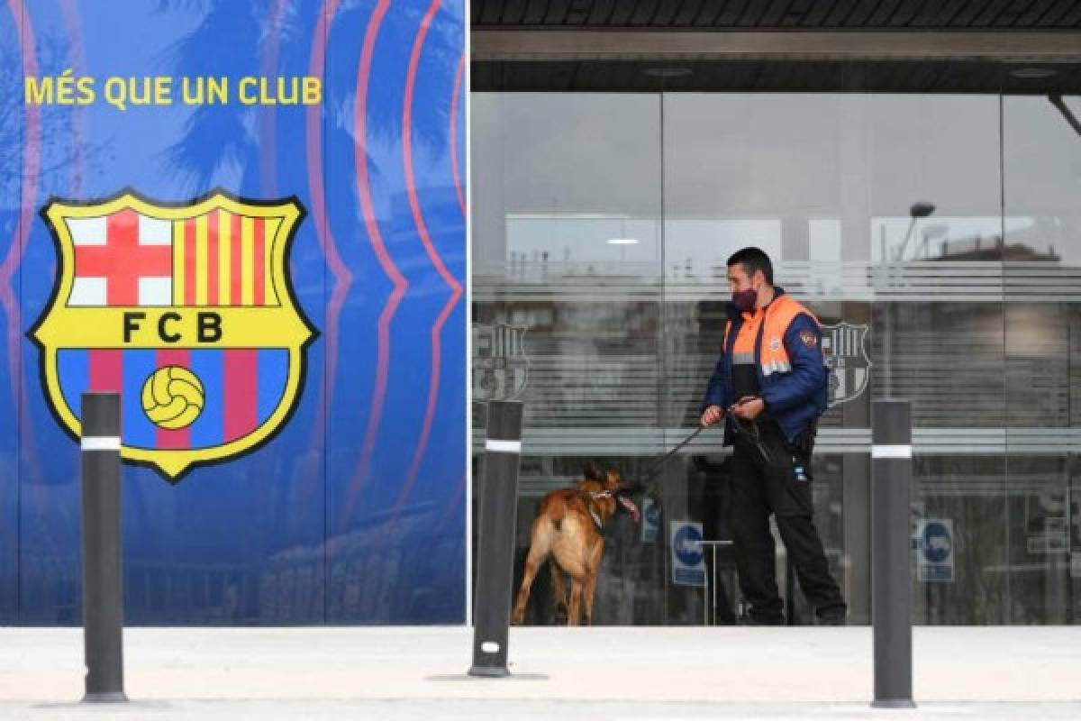 ¿Qué buscan? Así entraron los Mossos d' Esquadra al Camp Nou: Hasta un perro es parte de la investigación