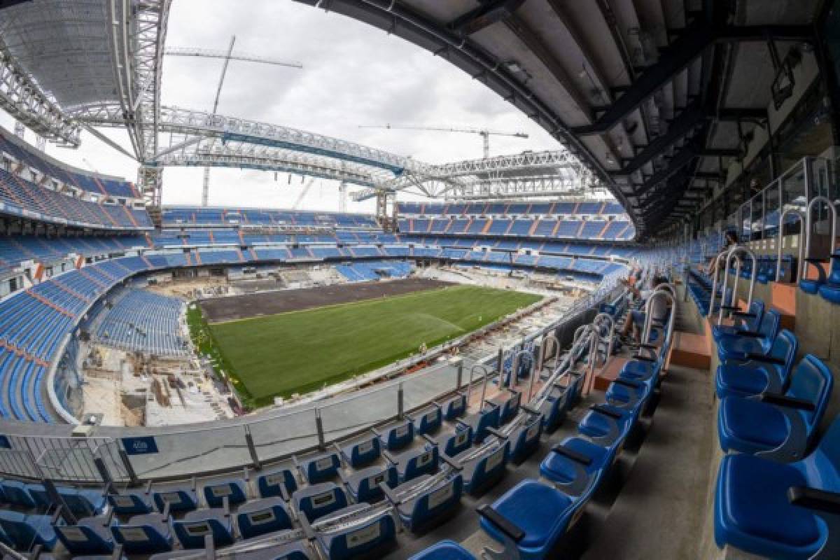 Asientos listos y ya tiene césped: Así luce el Santiago Bernabéu a seis días para la reapertura