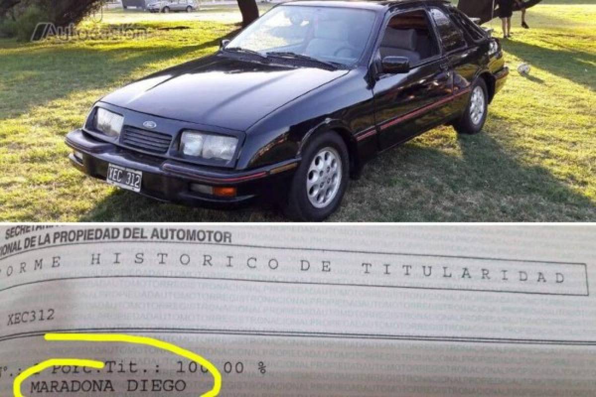 La brutal colección de carros que tuvo Diego Maradona con los años: así fue el primero antes del estrellato