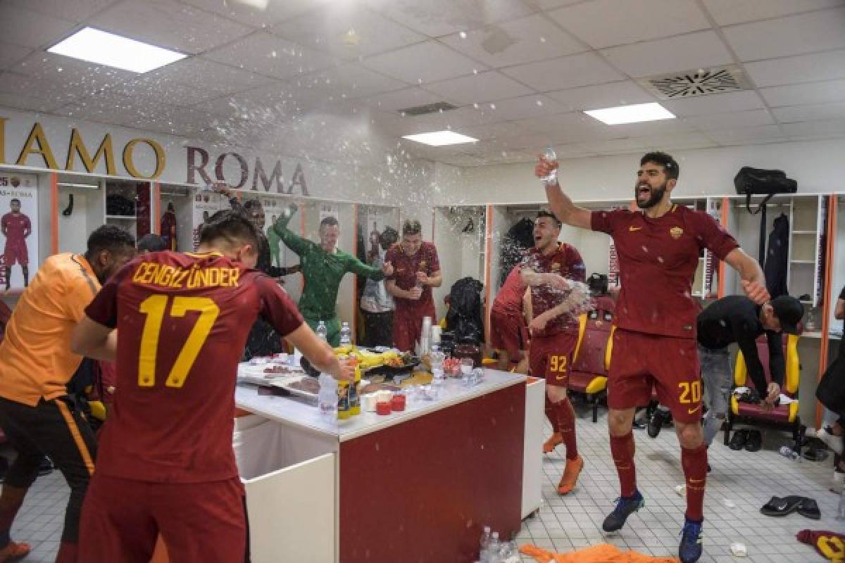 El íntimo festejo de la Roma tras echar al Barcelona de Champions League