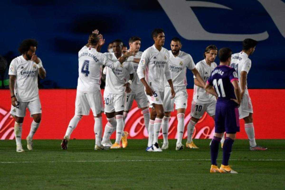 Victoria sufrida del Real Madrid ante el Valladolid con un solitario gol de Vinicius