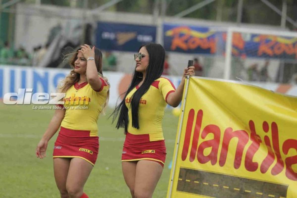 Lindas chicas se roban las miradas en la semifinal entre Marathón y Motagua