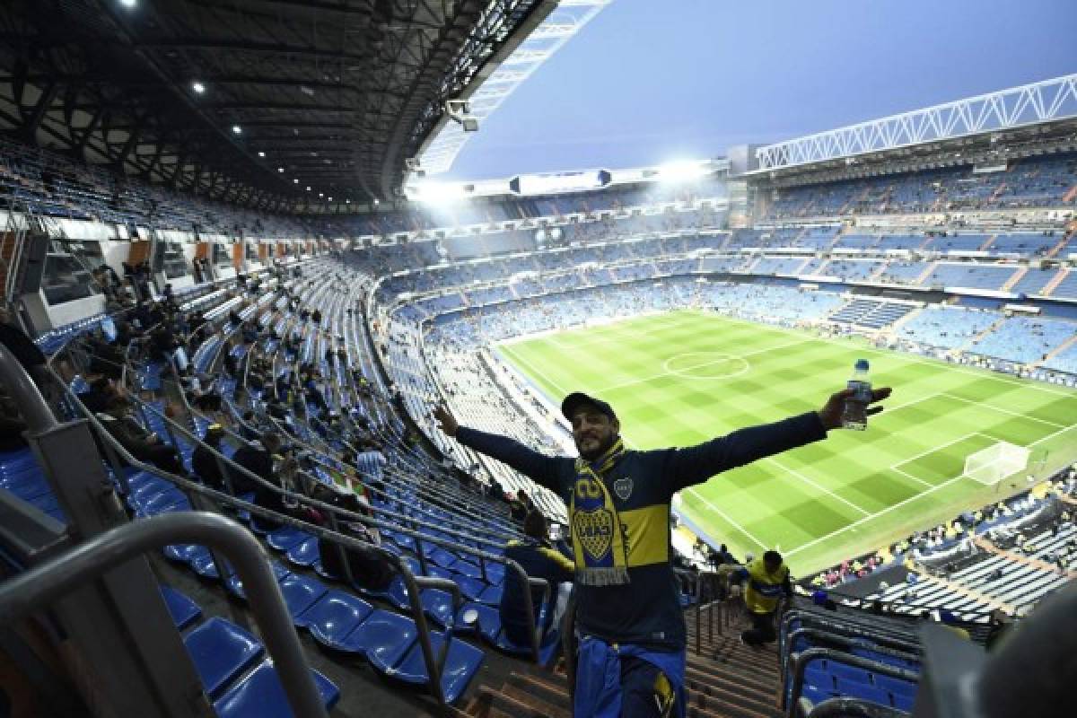 EN FOTOS: El impresionante ambiente en el Bernabéu para la final River-Boca    