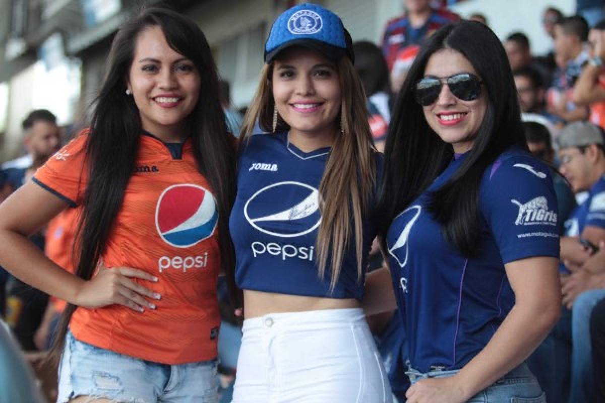 ¡De infarto! Las chicas más espectaculares de la final Motagua-Honduras Progreso