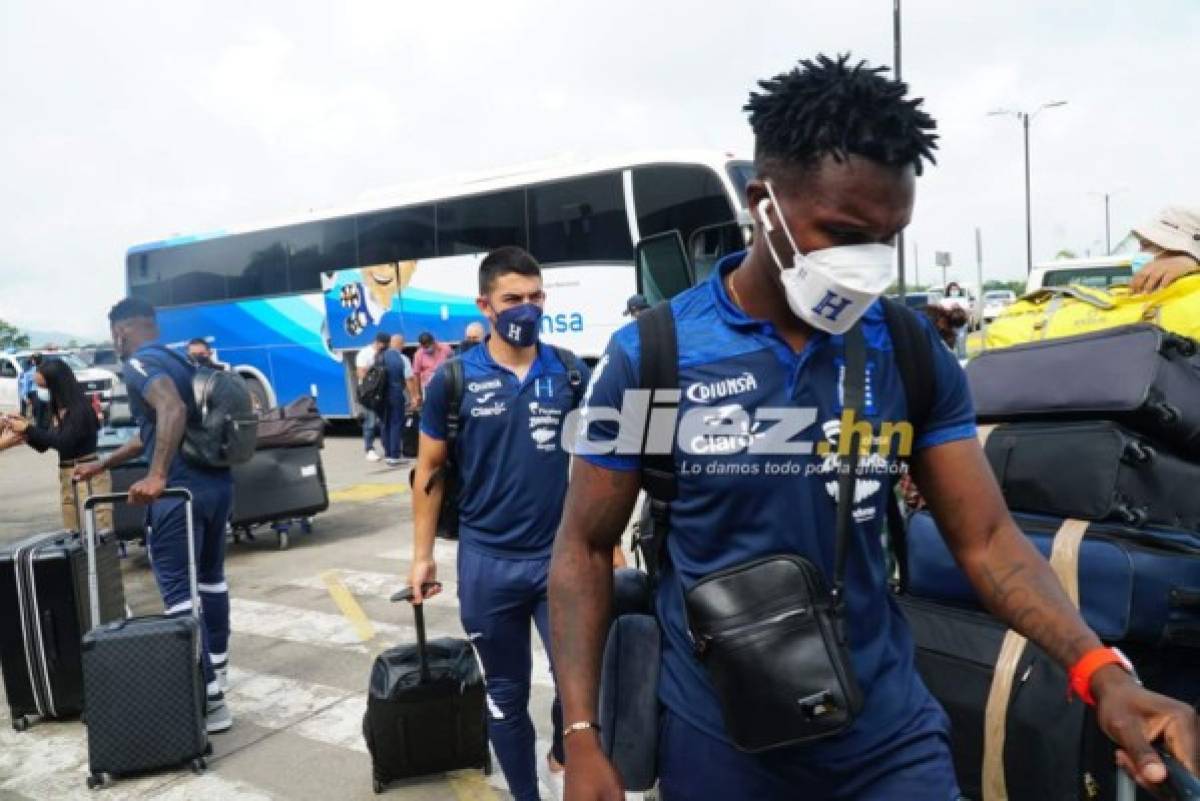 ¡Heridos! Las postales de la partida de la Honduras rumbo a Costa Rica para el juego del martes