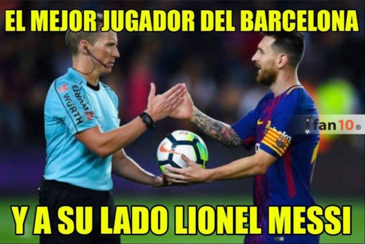 Los memes alaban a Messi, pero destrozan al Barcelona por una nueva ayuda arbitral