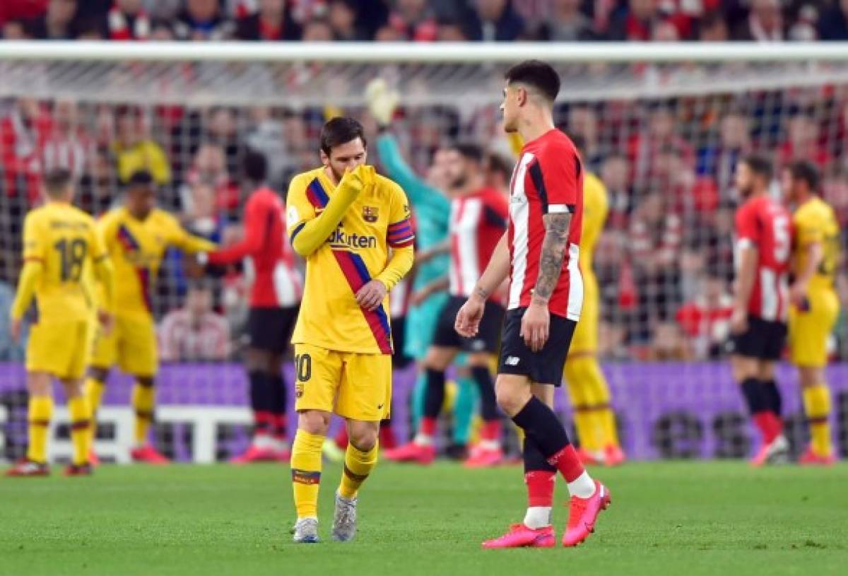 ¡Abatidos! La tristeza del Barcelona luego del gol al 90+2 del Athletic Bilbao