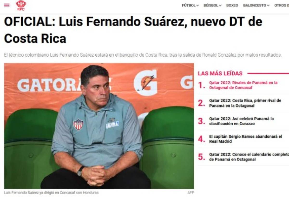 'El más parecido a Pinto, trabajador y metódico': Lo que dice la prensa tica de la llegada de Luis Fernando Suárez