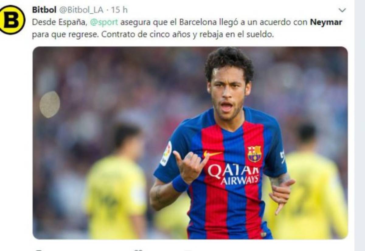 Lo que dice la prensa mundial del fichaje de Neymar de vuelta al Barcelona