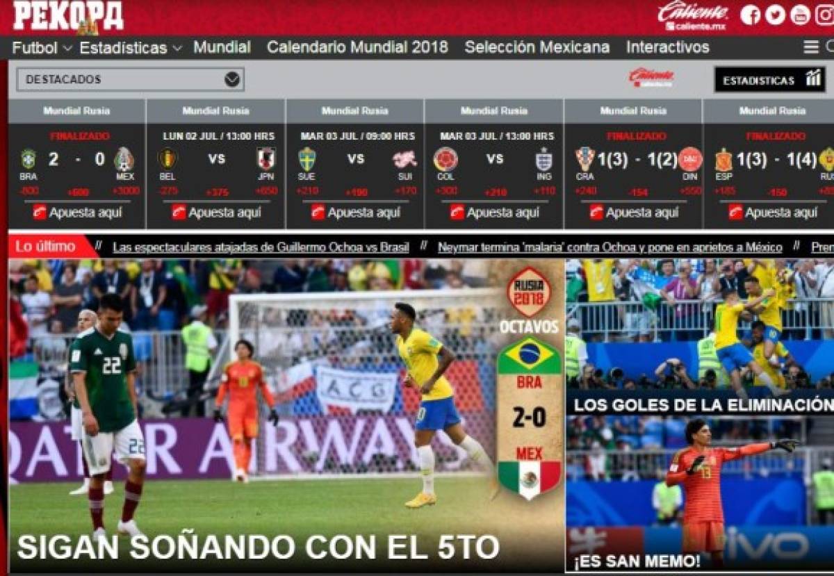Así reaccionó la prensa mexicana tras la eliminación del Mundial: 'Sigan soñando con el quinto'