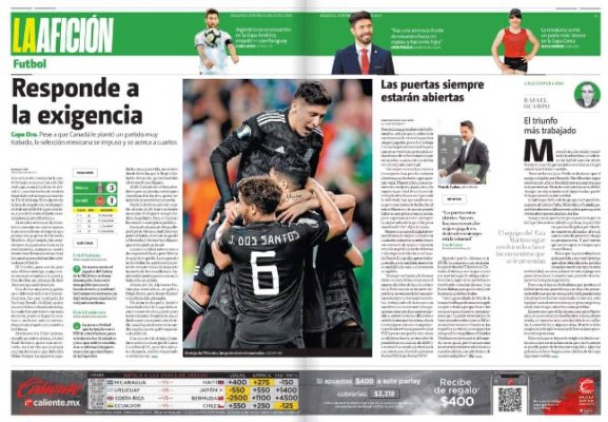 Implacable y exhibición: Lo que dice la prensa de México tras triunfo sobre Canadá