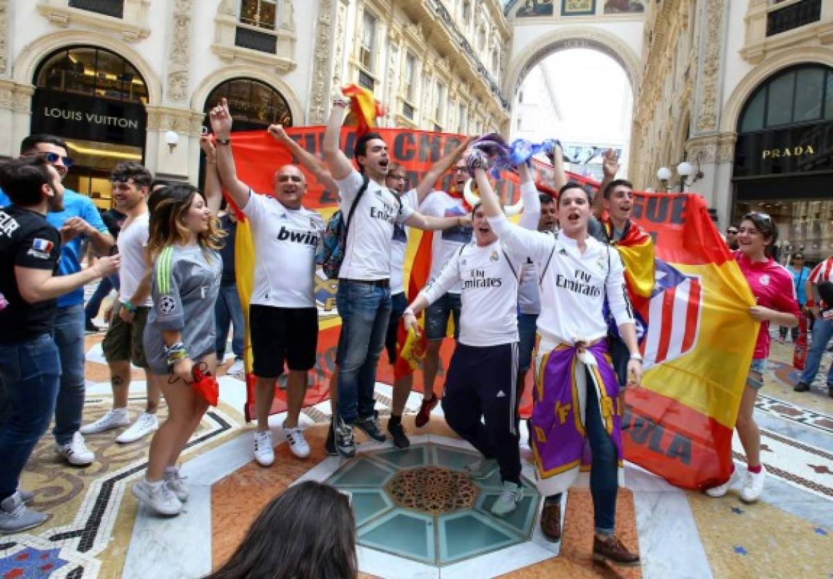 Ambiente espectacular en Milán por la final de la Champions League