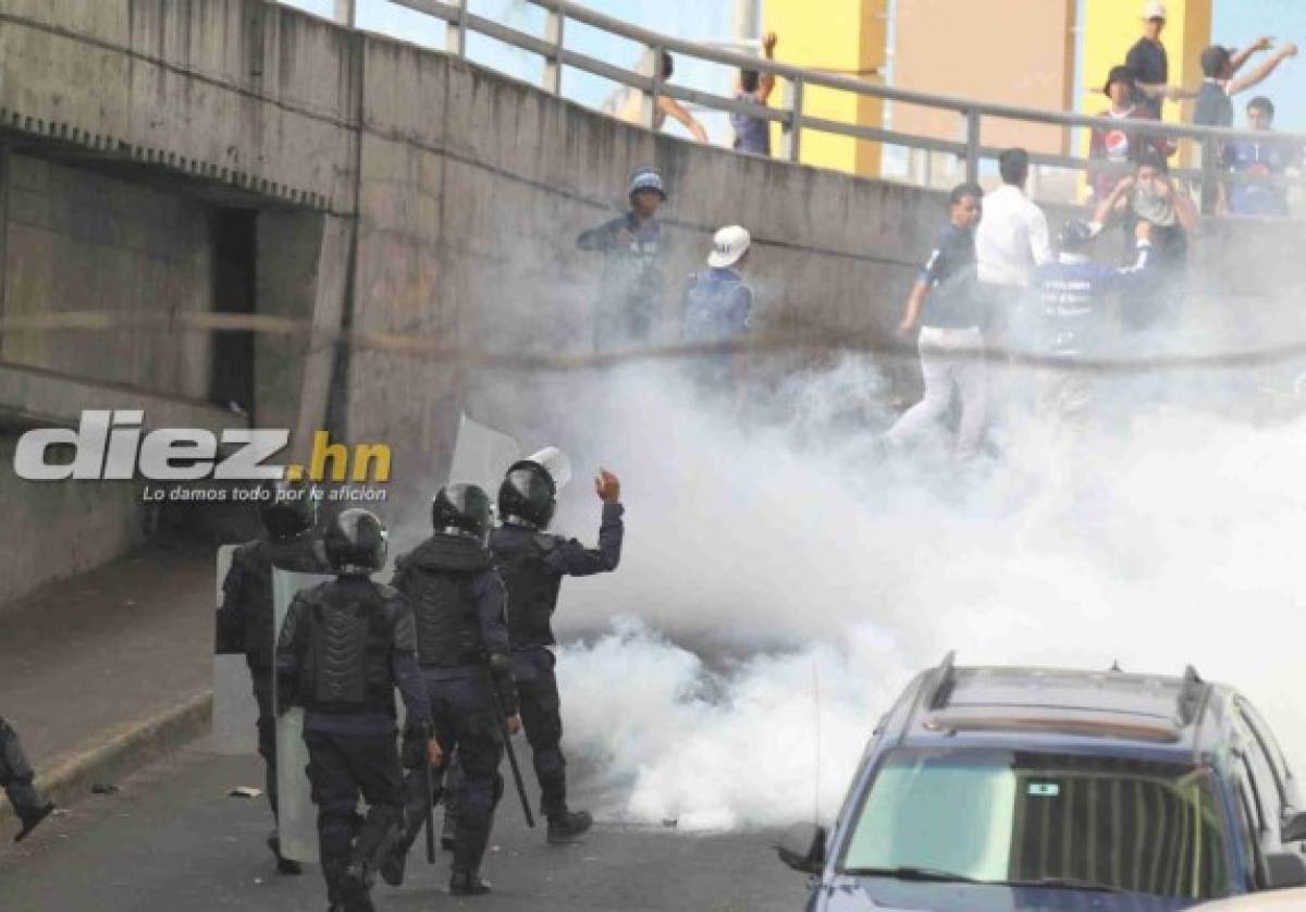 EN FOTOS: Así fue la balacera en las afueras del Nacional en el Motagua-Marathón