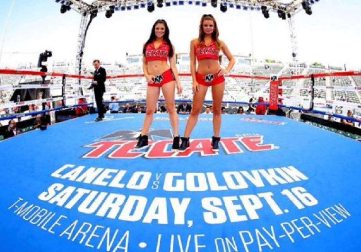 Las hermosas chicas del ring en la pelea Canelo-Golovkin