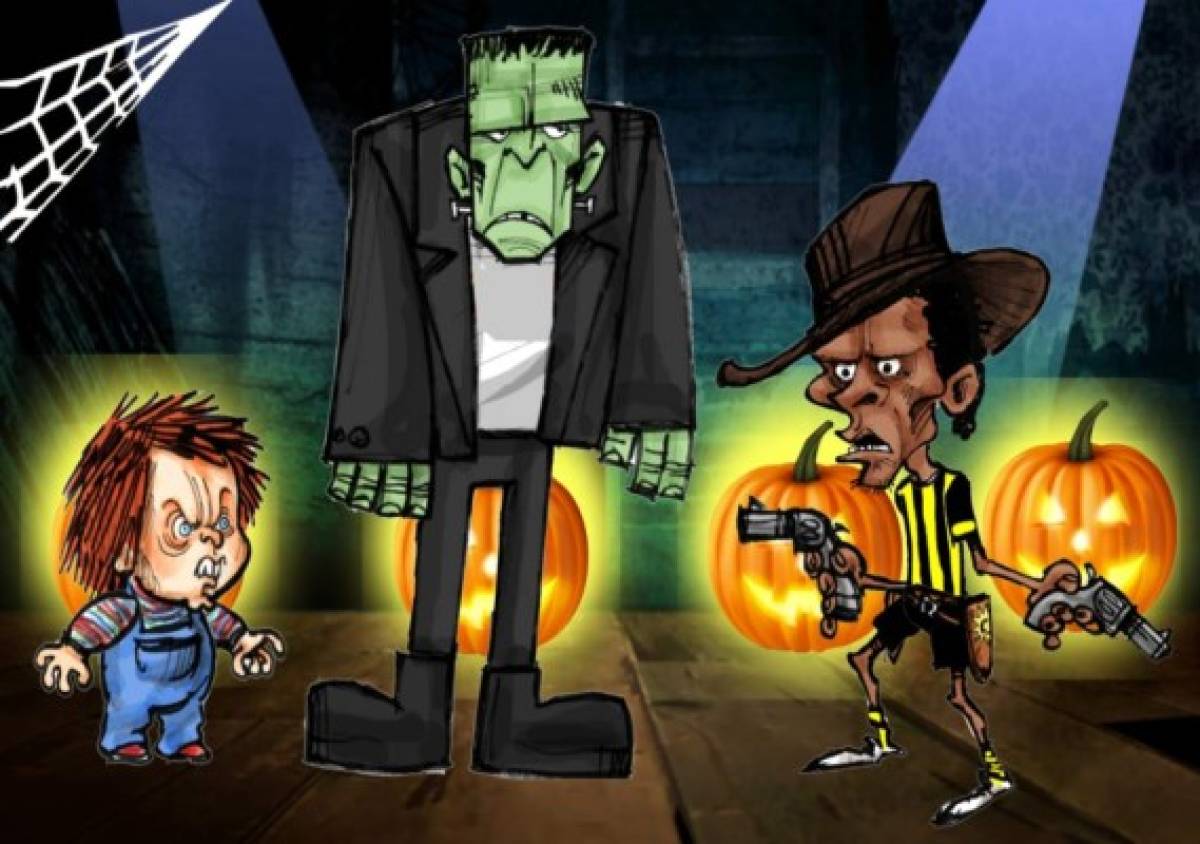 DIEZ-CÓMICS: Un fantasma atemoriza en fiesta de Halloween de la Liga