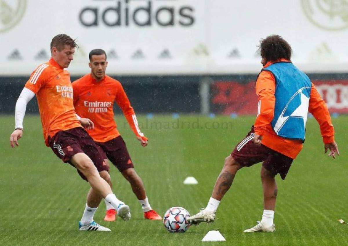 Nuevo integrante y bajo la lluvia: Así fue el entrenamiento del Real Madrid previo a la Champions  