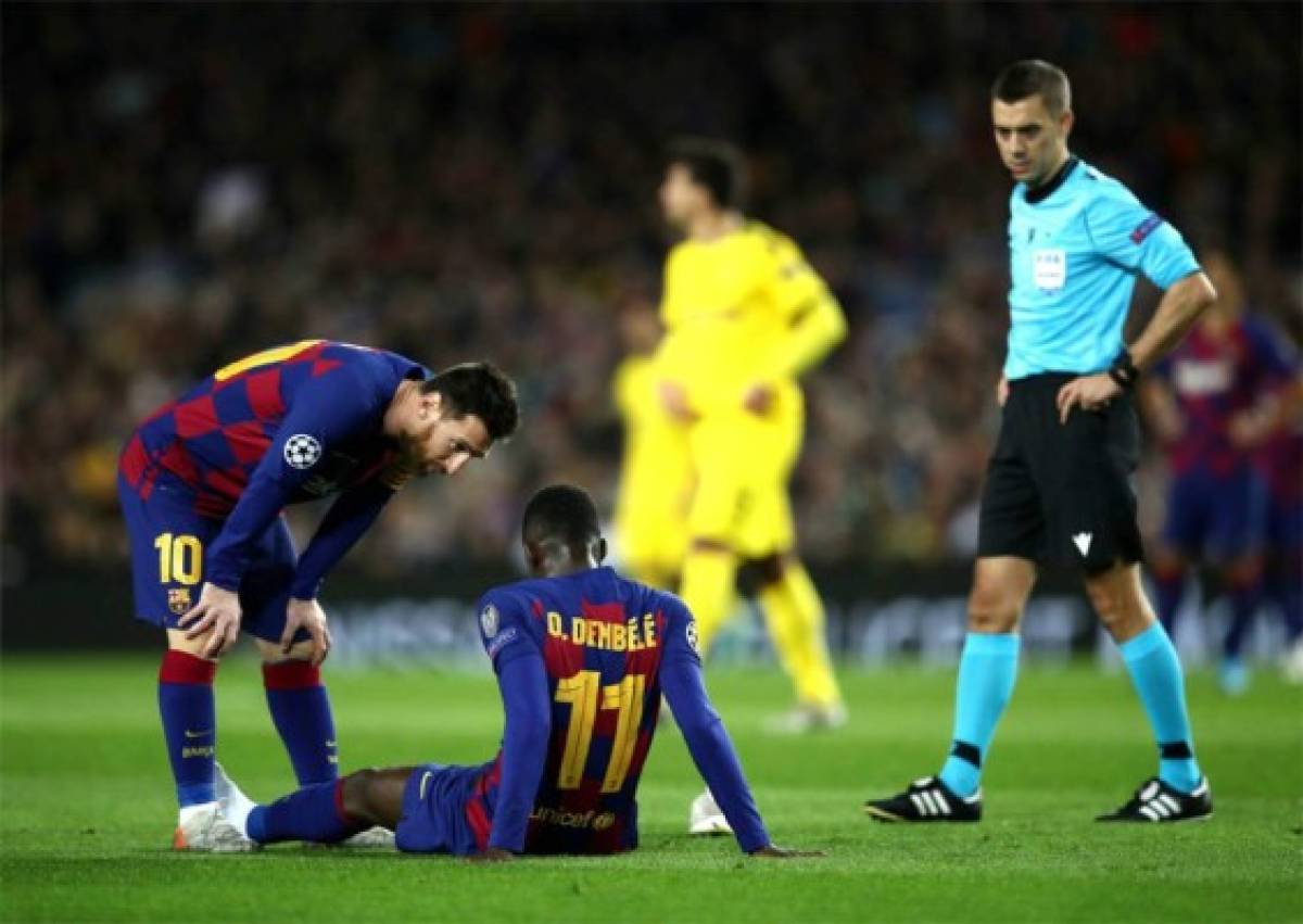 Fotos: El llanto de Dembélé, pelotazo al árbitro de Suárez y Messi fingiendo falta penal