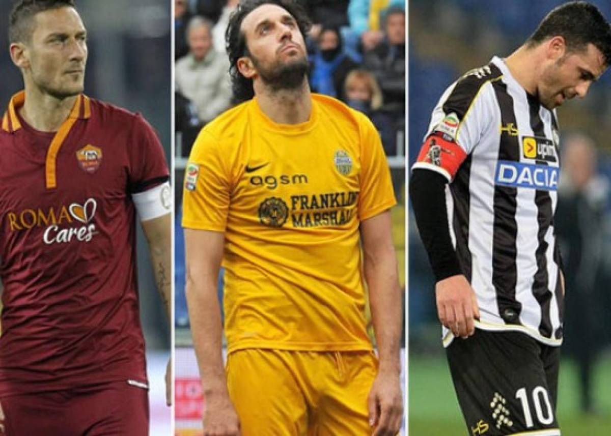 Totti, Luca Toni y Di Natale son descartados de Brasil 2014