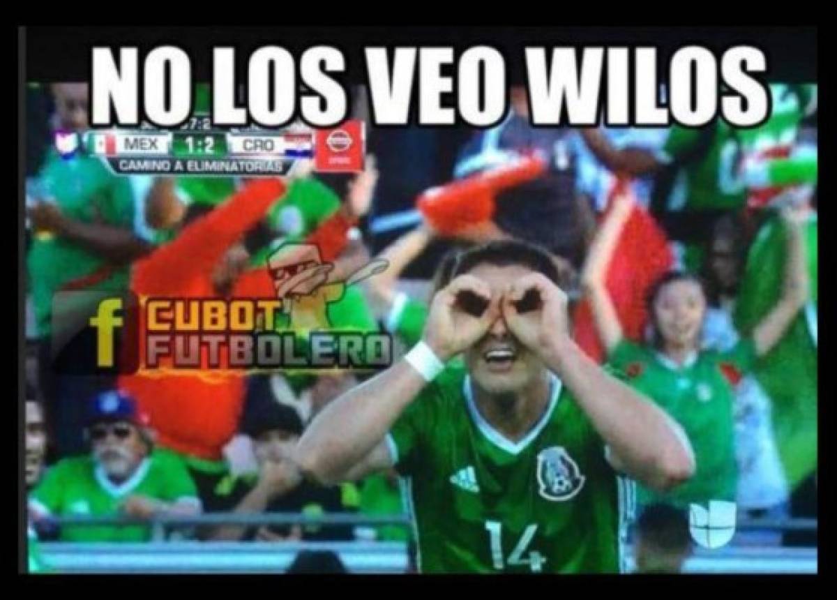 Chicharito y Ochoa protagonizan memes de la derrota de México ante Croacia