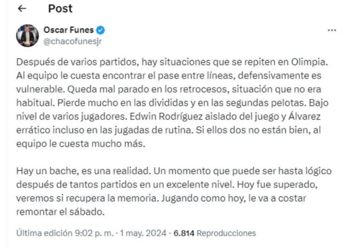 Prensa deportiva señala a los culpables de Olimpia luego de perder ante Real España: “Se derrumbó tras perder el invicto”