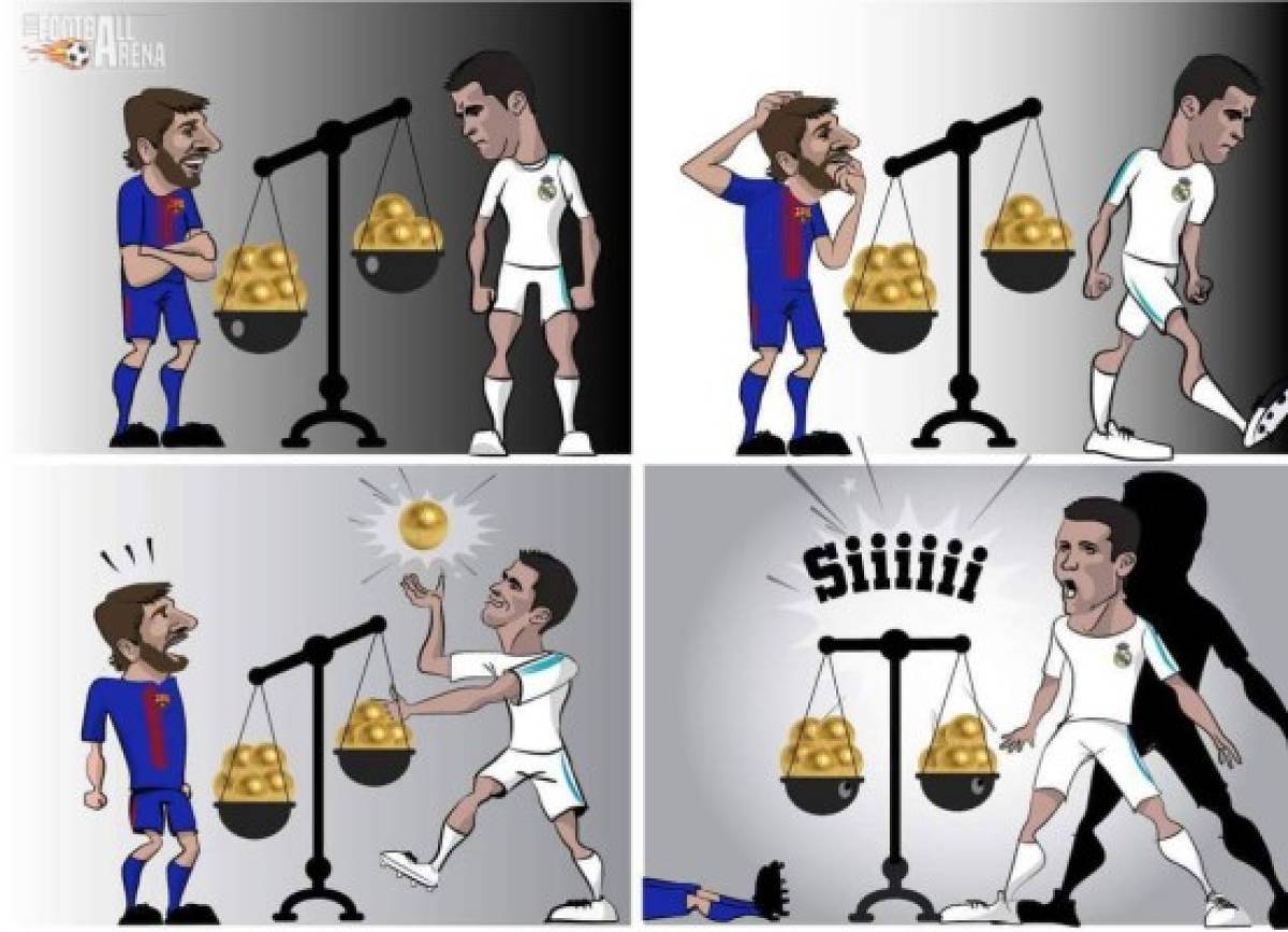 Cristiano recibe su quinto Balón de Oro y los memes atizan contra Messi