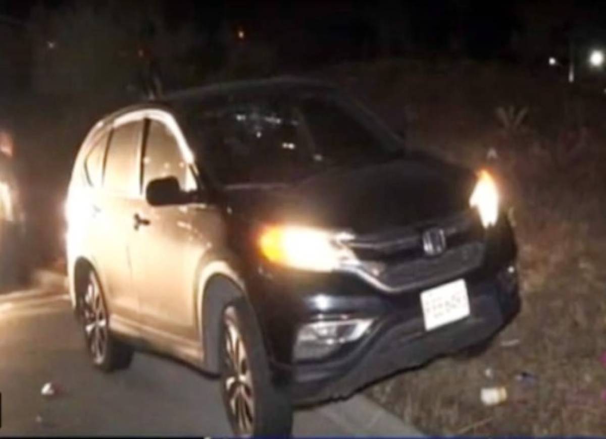 Así quedó el automóvil de Henry Figueroa tras sufrir atentado criminal en Tegucigalpa