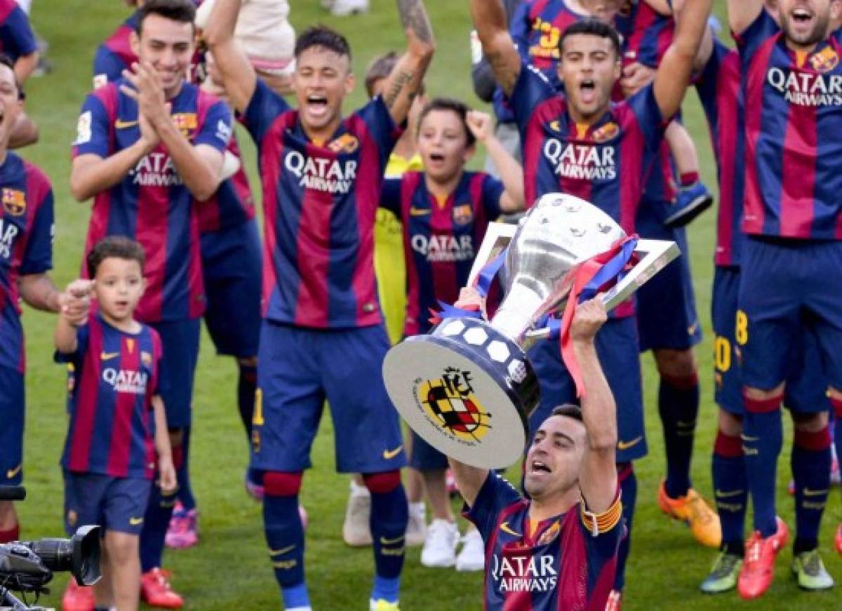 La celebración del Barcelona en el Camp Nou por su nuevo título
