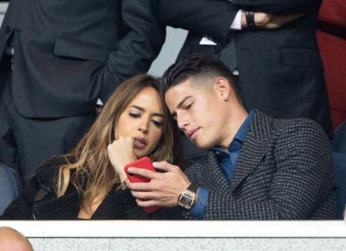 James Rodríguez y Shannon de Lima juntos en la celebración del Bayern Múnich