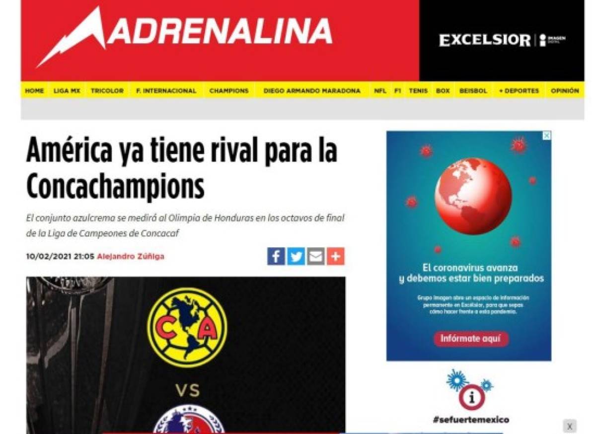 Prensa mexicana ve con respeto a Olimpia, rival del América y destacan frase de Solari: 'No es accesible”