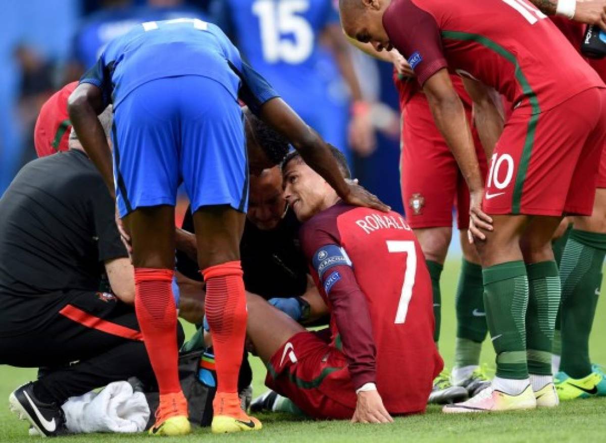 Fotos: El drama de Cristiano Ronaldo por su dura lesión ante Francia