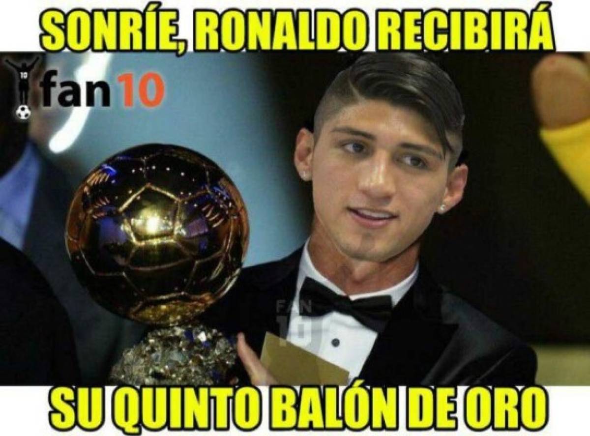 Cristiano recibe su quinto Balón de Oro y los memes atizan contra Messi