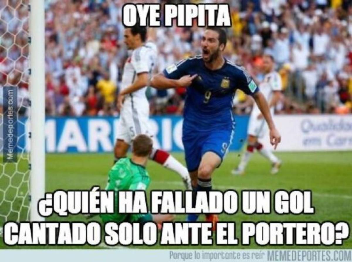 Los mejores memes de Gonzalo Higuaín por su terrible fallo en la final ante Chile