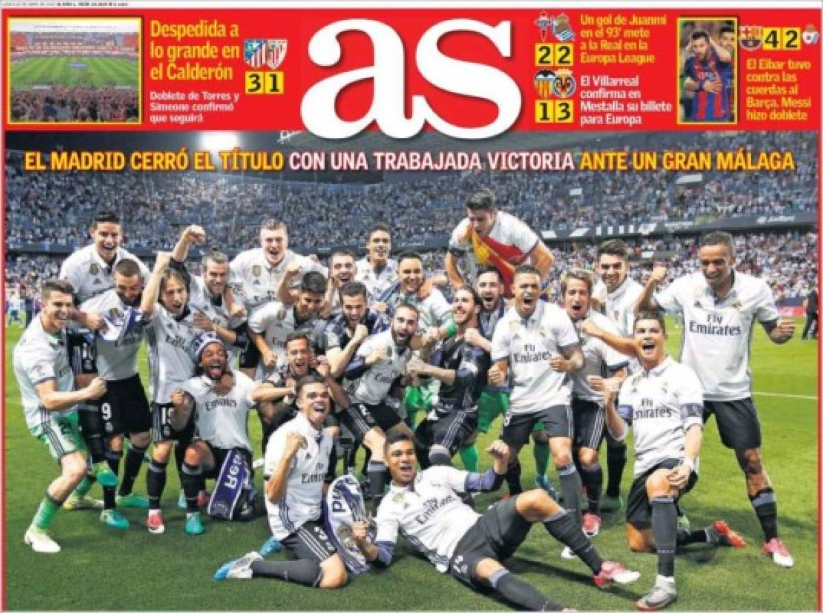 Los diarios deportivos del mundo se rinden al Madrid tras ganar la Liga 33 en su historia