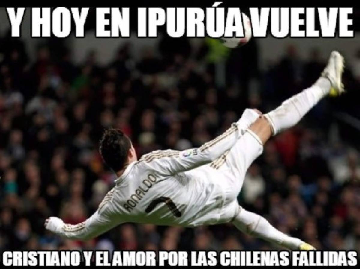 Le llueven burlas a Cristiano Ronaldo por fallar chilenas y marcar de penal
