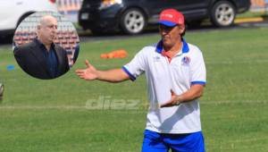 El entrenador Pedro Troglio durante la sesión de entrenamientos de este martes. Foto: Ronal Aceituno.