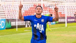 Moya celebra uno de las dianas que anotó en el 'Pachencho' Romero de Maracaibo / Prensa Zulia FC