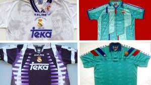 Los peores uniformes que han lucido el Real Madrid y Barcelona.