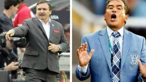 Oscar Ramírez y Jorge Luis Pinto sacarán chispas este martes en el estadio Francisco Morazán cuando Costa Rica y Honduras choquen por la hexagonal de Concacaf.