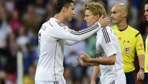 Con 16 años y 157 días, Odegaard puede presumir ya de ser el jugador más joven en jugar con el Real Madrid. Foto AFP