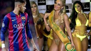 Prensa brasileña y española ha comenzado a especular sobre un posible romance de la ganadora del Miss Bum Bum 2014 con el brasileño Neymar. Foto AFP