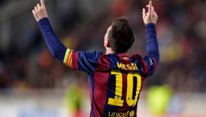 Leo Messi buscará celebrar su centenar de partidos en Europa anotándole al Bayern Munich de Guardiola. Foto AFP