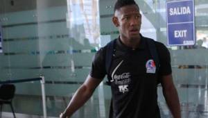 Romell Quioto llegando a Tegucigalpa tras la Copa Centroamericana y Portland Timbers. (Foto: Juan Salgado)