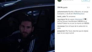 Esta es la imagen que circula de Messi en las redes sociales.