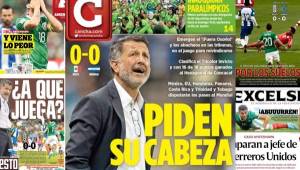 Diario Récord, Cancha, Esto, Excélsior y los demás diarios de México critican el rendimiento del Tri tras el empate ante Honduras.