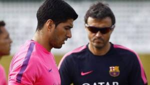 El técnico del Barcelona ha dejado claro que está satisfecho que lo que ha mostrado el delantero Luis Suárez. Foto AFP