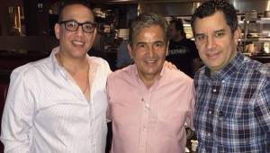 Javier Atala y Rafael Villeda, junto a Jorge Luis Pinto, la reunión que cerró el acuerdo.