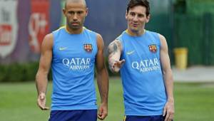Lionel Messi y Mascherano son buenos amigos dentro y fuera de las canchas.