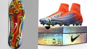 Nike Mercurial x EA Sports tiene muchos colores y un diseño que simula los pixeles.